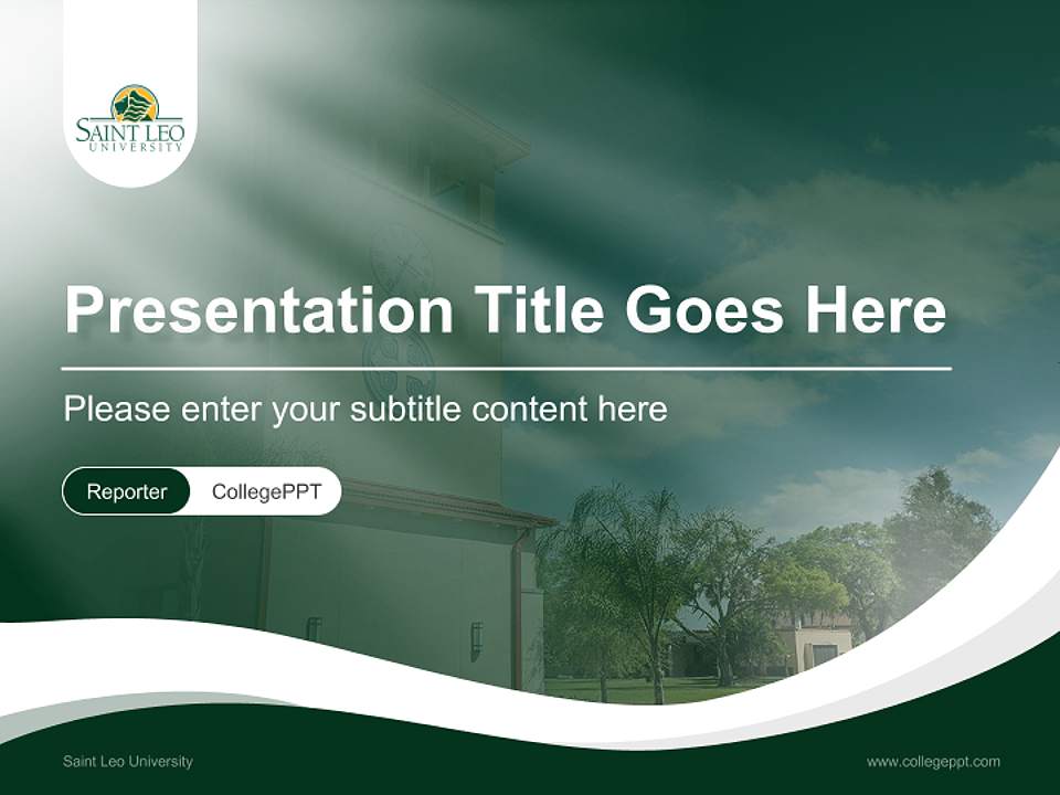Saint Leo University Lecture Sharing and Networking Event PPT Template4:3 ratio PPT effect preview image4