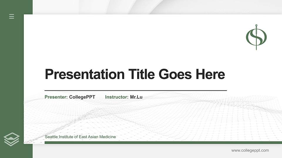 Seattle Institute of East Asian Medicine Thesis Proposal/Graduation Defense PPT Template16:9 ratio PPT effect preview image