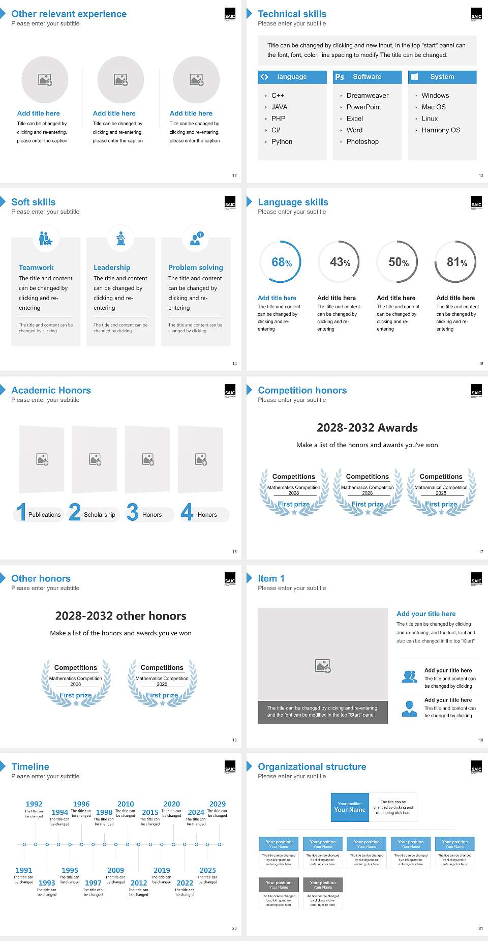 School of the Art Institute of Chicago Resume PPT Template4:3 ratio PPT effect preview image3