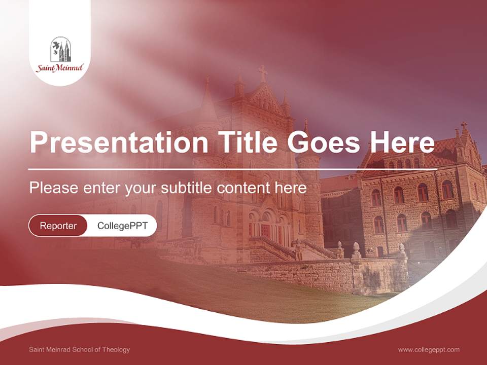 Saint Meinrad School of Theology Lecture Sharing and Networking Event PPT Template4:3 ratio PPT effect preview image4