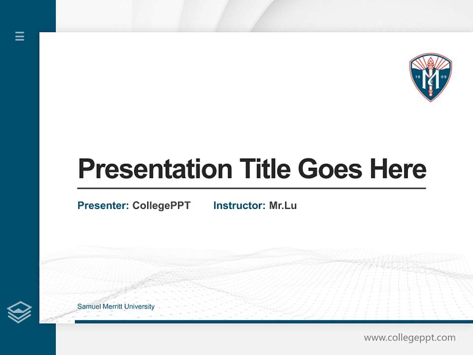 Samuel Merritt University Thesis Proposal/Graduation Defense PPT Template4:3 ratio PPT effect preview image5
