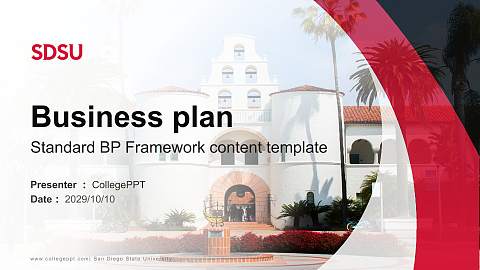 San Diego State University Competition/Entrepreneurship Contest PPT Template