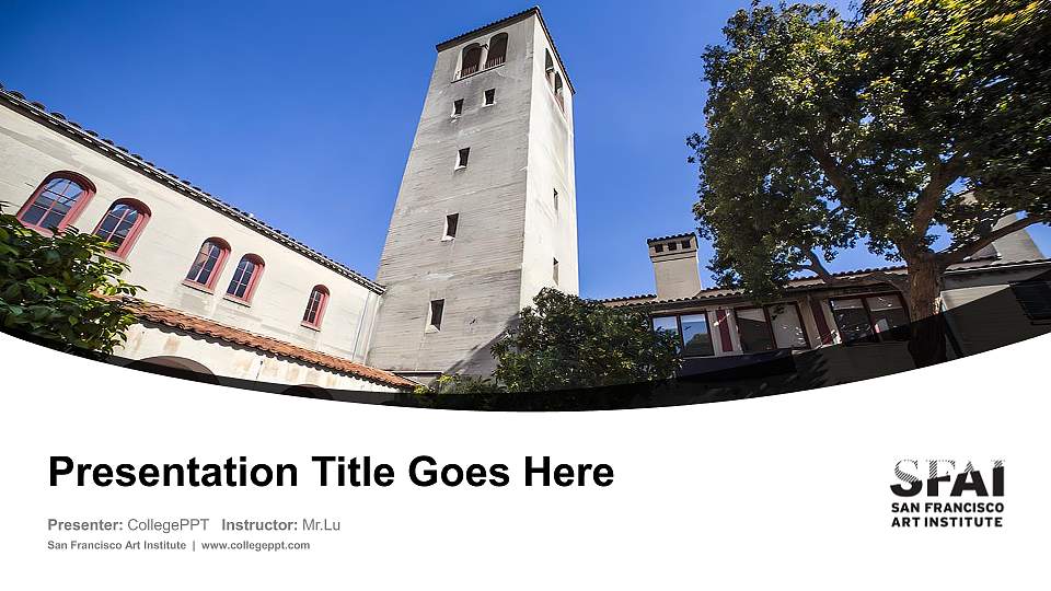 San Francisco Art Institute Course/Courseware Creation PPT Template16:9 ratio PPT effect preview image