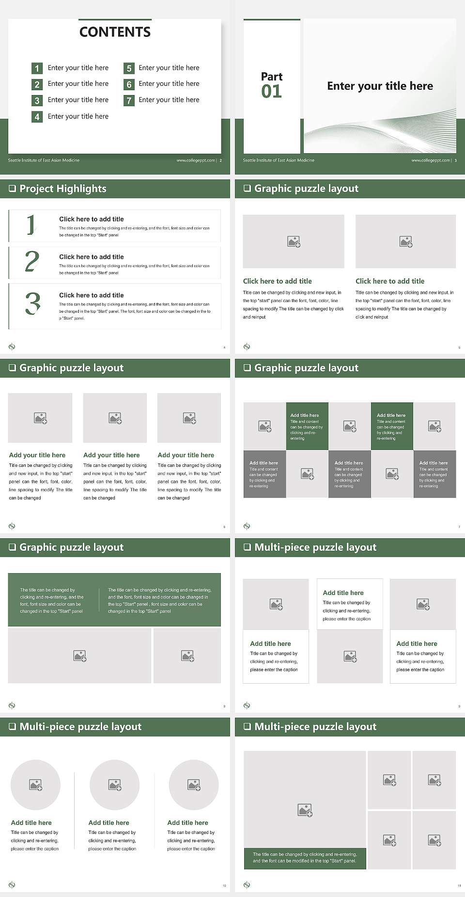 Seattle Institute of East Asian Medicine General Purpose PPT Template4:3 ratio PPT effect preview image2