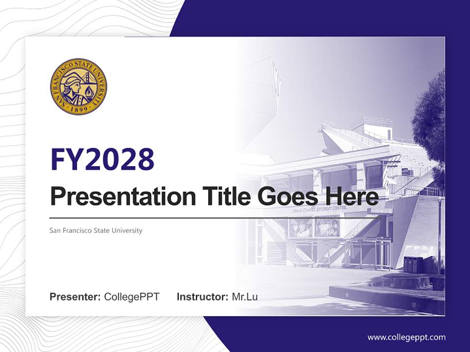 San Francisco State University Academic Presentation/Research Findings Report PPT Template4:3 ratio PPT effect preview image5