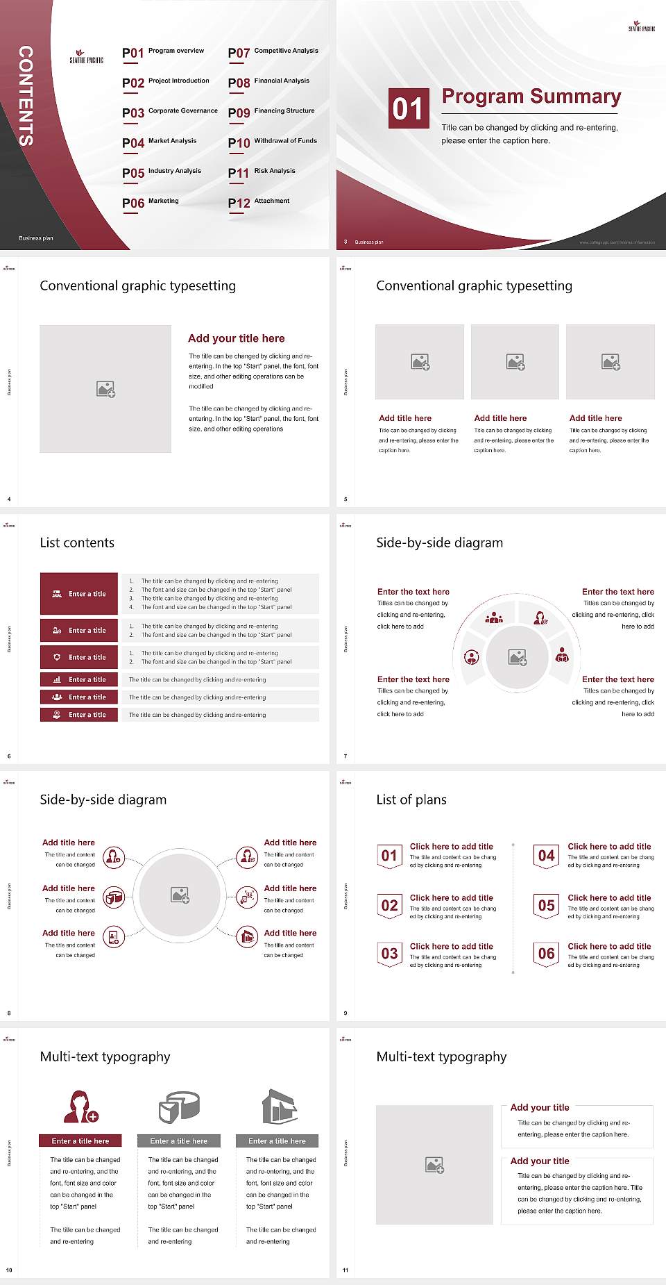 Seattle Pacific University Competition/Entrepreneurship Contest PPT Template4:3 ratio PPT effect preview image2