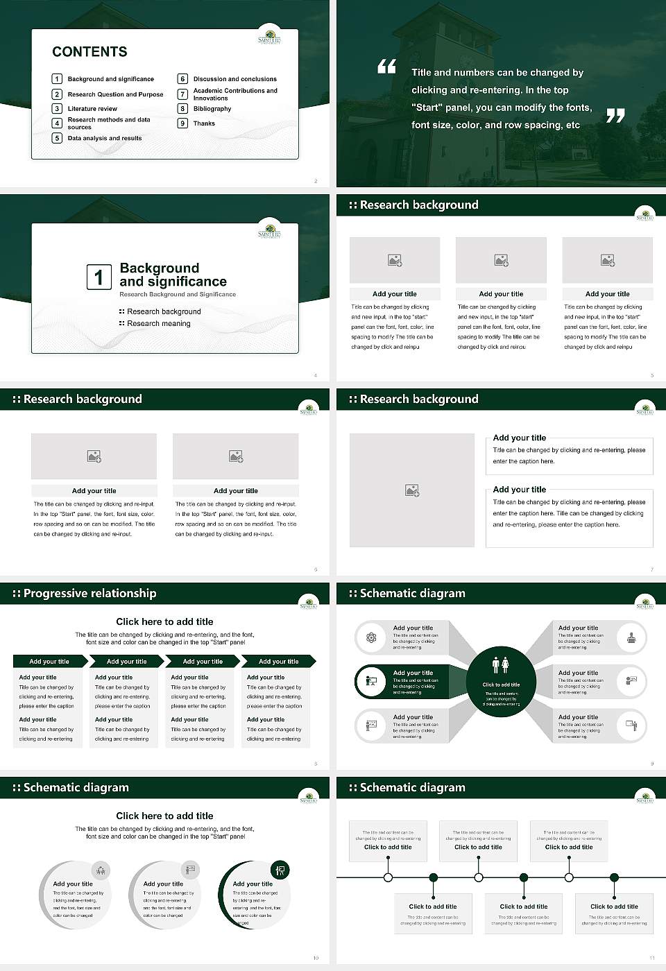 Saint Leo University Graduation Thesis Defense PPT Template16:9 ratio PPT effect preview image2