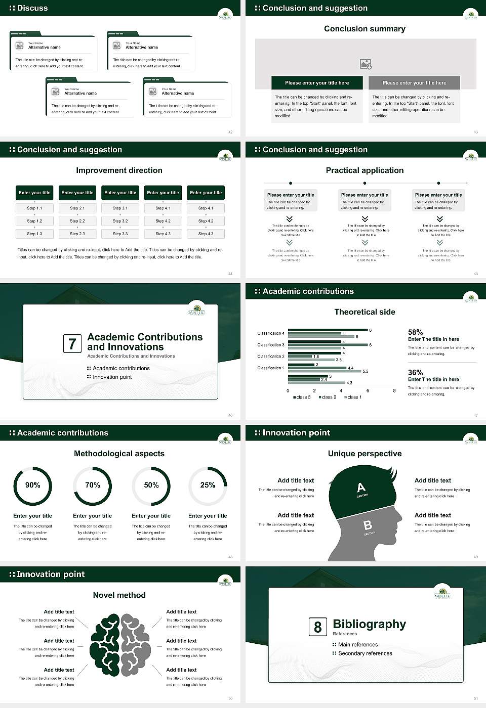 Saint Leo University Graduation Thesis Defense PPT Template16:9 ratio PPT effect preview image6
