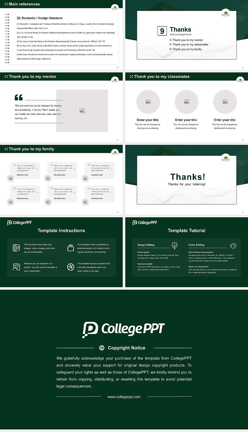 Saint Leo University Graduation Thesis Defense PPT Template16:9 ratio PPT effect preview image7