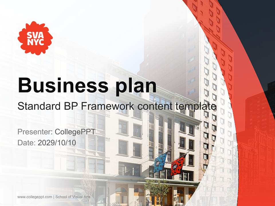 School of Visual Arts Competition/Entrepreneurship Contest PPT Template4:3 ratio PPT effect preview image9