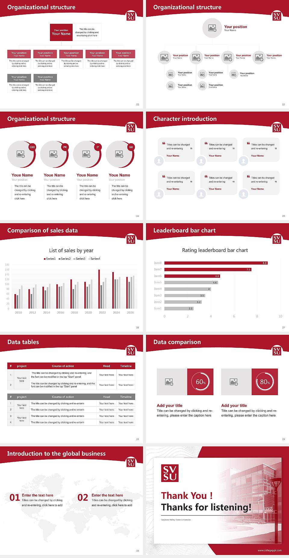 Saginaw Valley State University Academic Presentation/Research Findings Report PPT Template4:3 ratio PPT effect preview image4