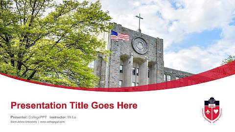 Saint Johns University Course/Courseware Creation PPT Template
