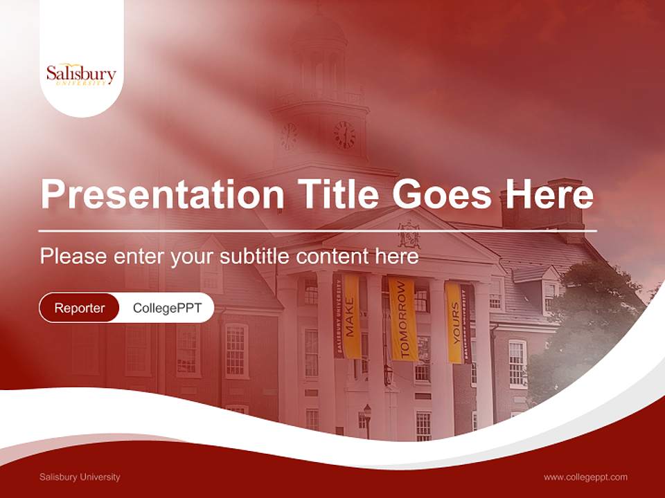 Salisbury University Lecture Sharing and Networking Event PPT Template4:3 ratio PPT effect preview image4