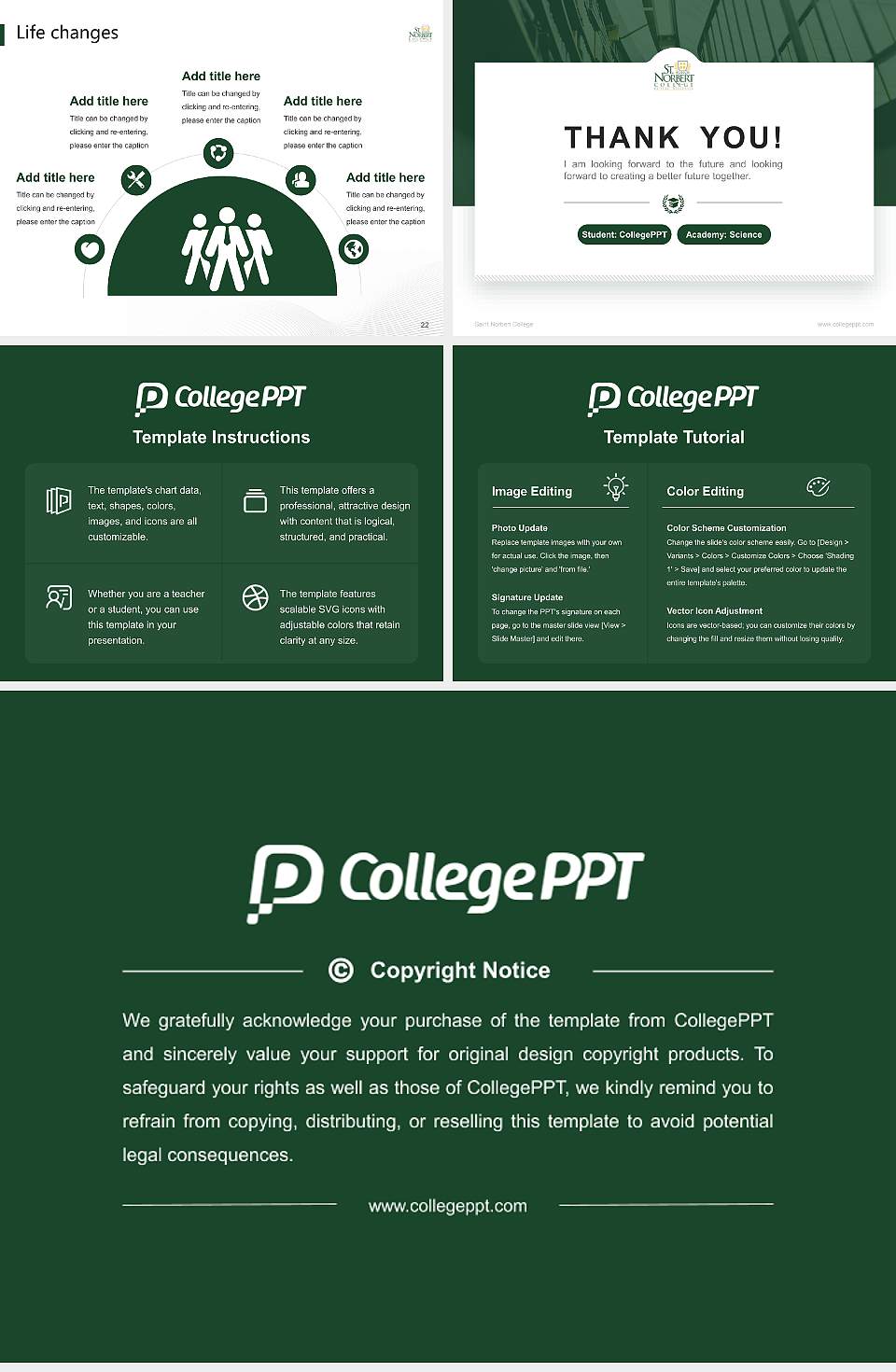 Saint Norbert College National Scholarship Defense PPT Template4:3 ratio PPT effect preview image4