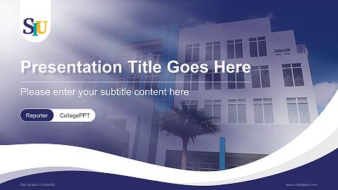 San Ignacio University Lecture Sharing and Networking Event PPT Template