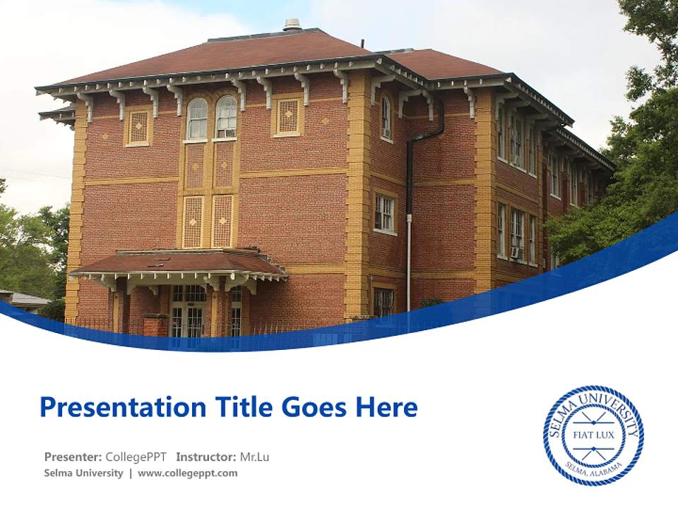 Selma University Course/Courseware Creation PPT Template4:3 ratio PPT effect preview image5