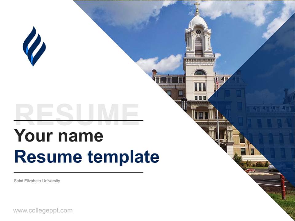 Saint Elizabeth University Resume PPT Template4:3 ratio PPT effect preview image5
