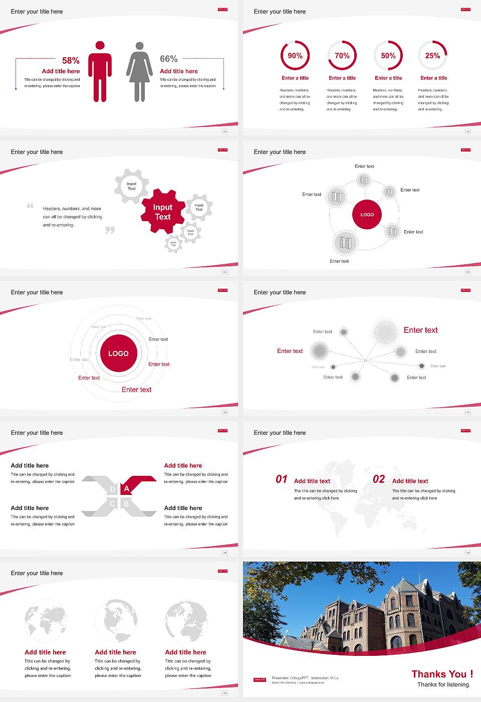 Seton Hill University Course/Courseware Creation PPT Template16:9 ratio PPT effect preview image4