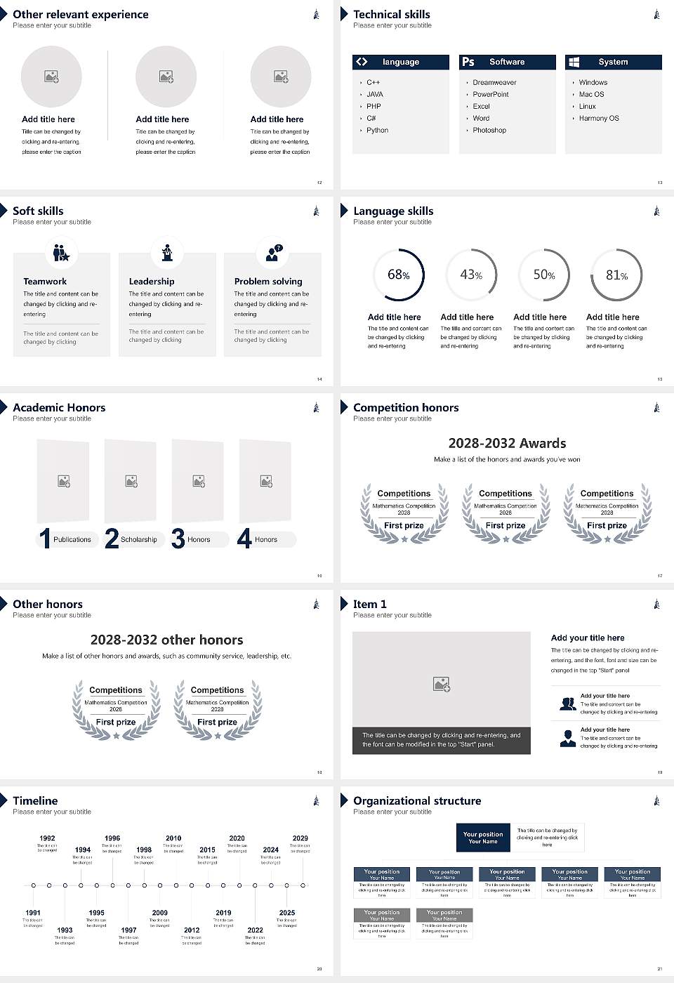 Samford University Resume PPT Template16:9 ratio PPT effect preview image3