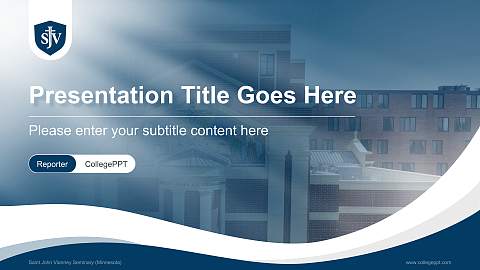 Saint John Vianney Seminary (Minnesota) Lecture Sharing and Networking Event PPT Template