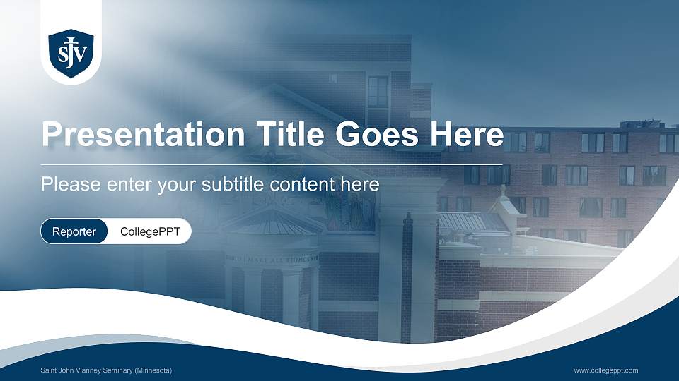Saint John Vianney Seminary (Minnesota) Lecture Sharing and Networking Event PPT Template16:9 ratio PPT effect preview image1