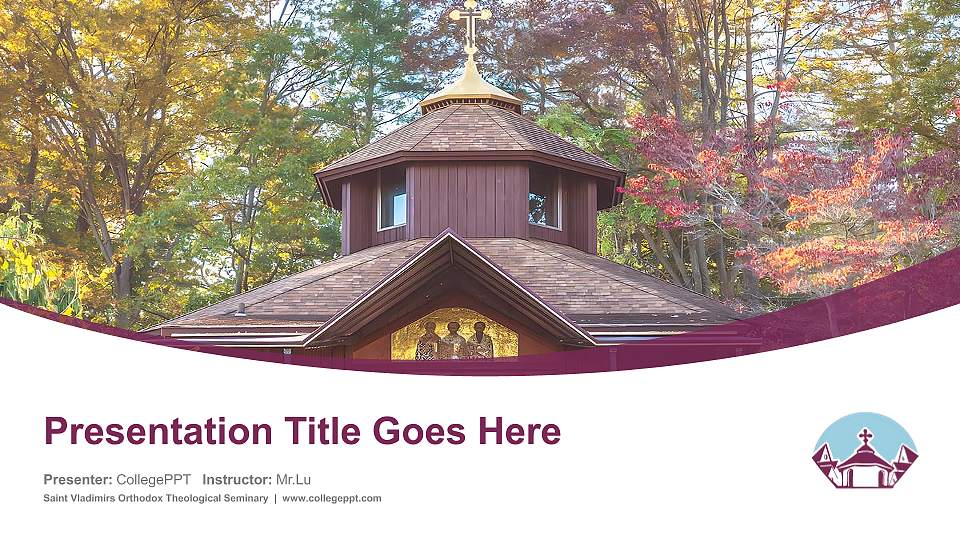 Saint Vladimirs Orthodox Theological Seminary Course/Courseware Creation PPT Template16:9 ratio PPT effect preview image