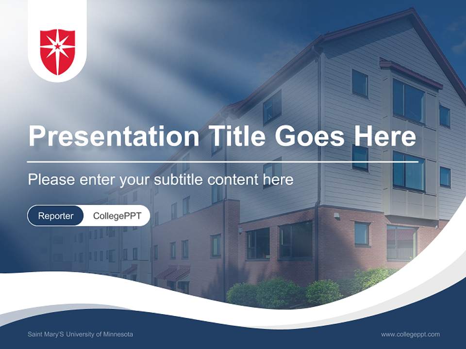 Saint Mary’S University of Minnesota Lecture Sharing and Networking Event PPT Template4:3 ratio PPT effect preview image4
