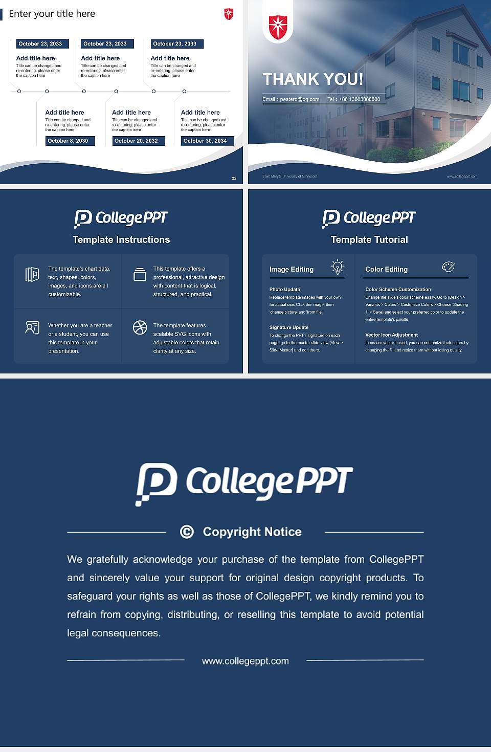 Saint Mary’S University of Minnesota Lecture Sharing and Networking Event PPT Template4:3 ratio PPT effect preview image4