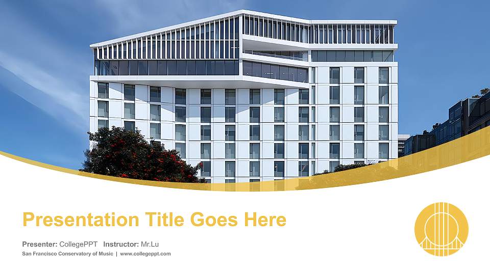 San Francisco Conservatory of Music Course/Courseware Creation PPT Template16:9 ratio PPT effect preview image