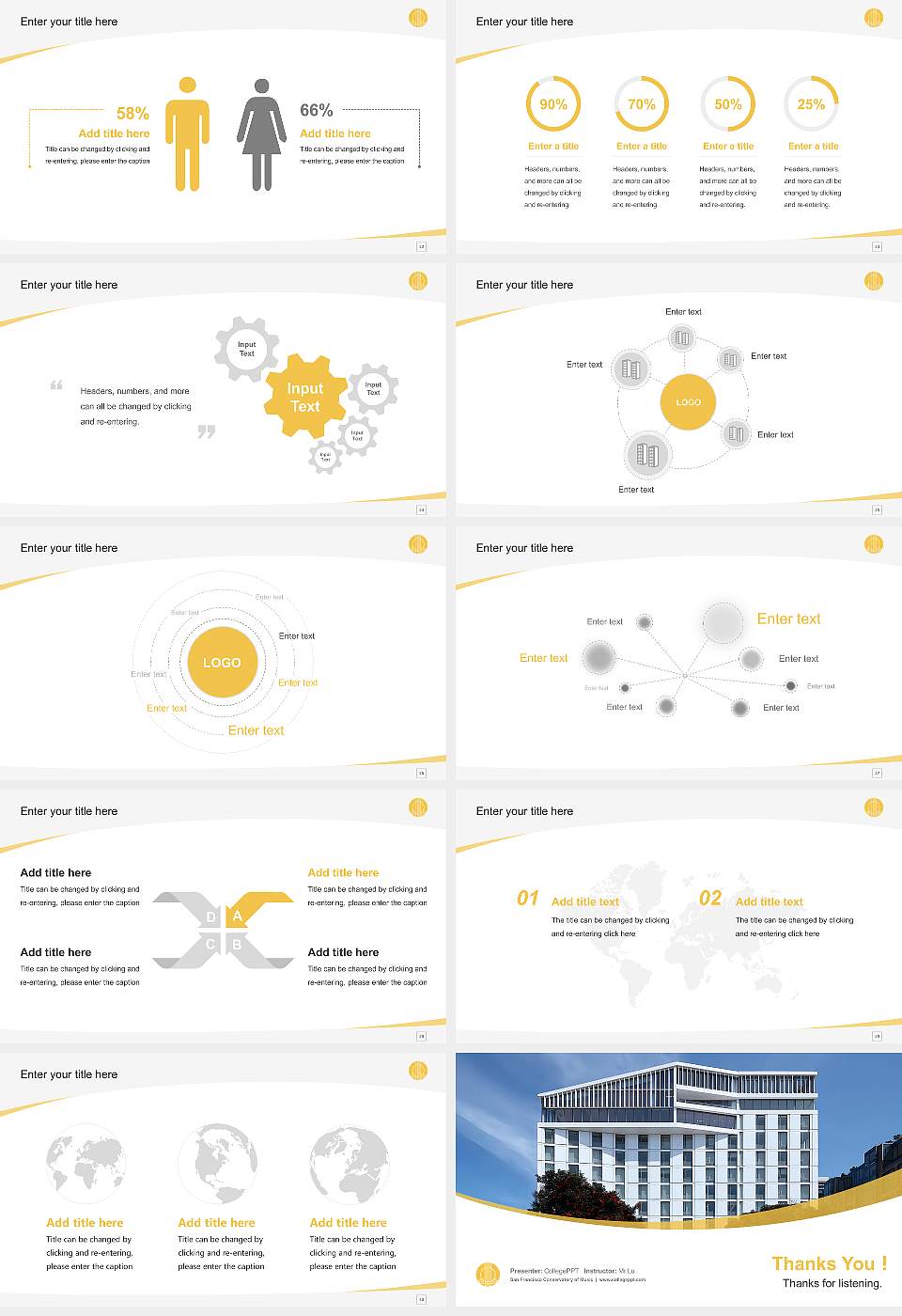 San Francisco Conservatory of Music Course/Courseware Creation PPT Template16:9 ratio PPT effect preview image4