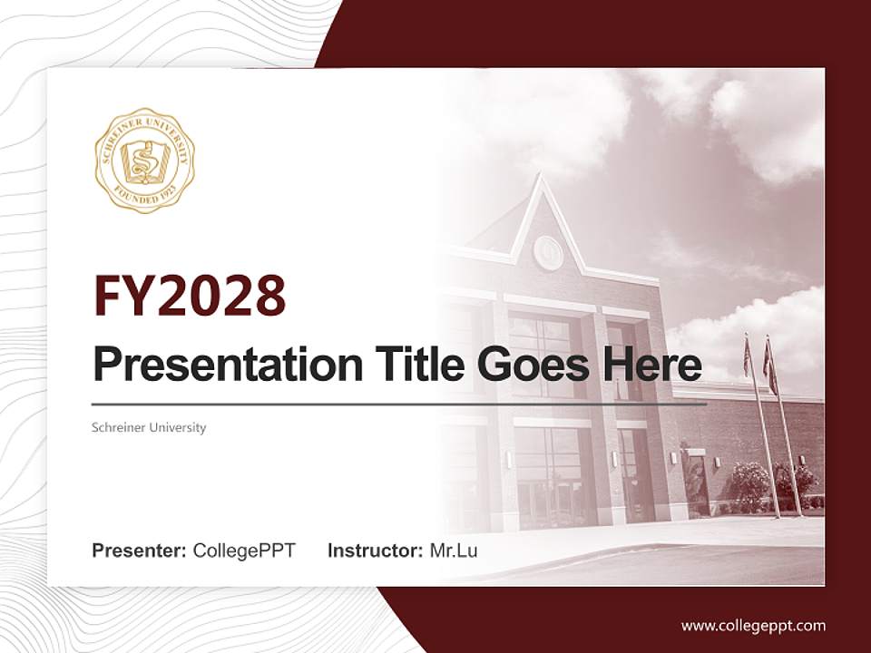 Schreiner University Academic Presentation/Research Findings Report PPT Template4:3 ratio PPT effect preview image5