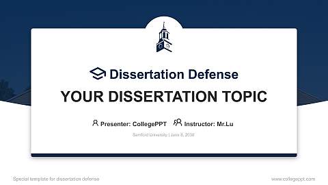 Samford University Graduation Thesis Defense PPT Template