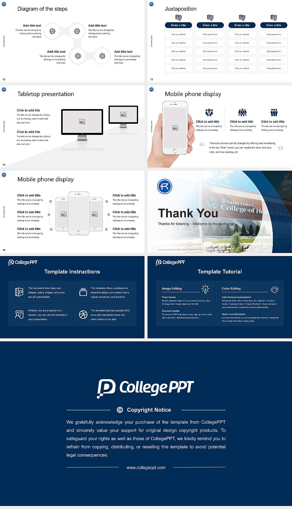 Saint Luke’S College of Health Sciences Competition/Entrepreneurship Contest PPT Template16:9 ratio PPT effect preview image9