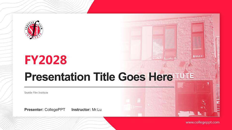 Seattle Film Institute Academic Presentation/Research Findings Report PPT Template16:9 ratio PPT effect preview image