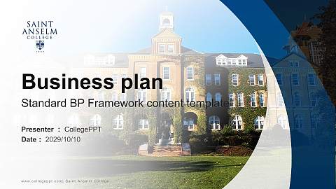 Saint Anselm College Competition/Entrepreneurship Contest PPT Template