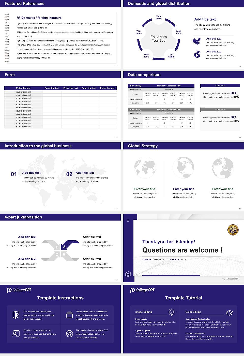 San Francisco State University Thesis Proposal/Graduation Defense PPT Template16:9 ratio PPT effect preview image4