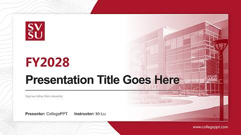 Saginaw Valley State University Academic Presentation/Research Findings Report PPT Template