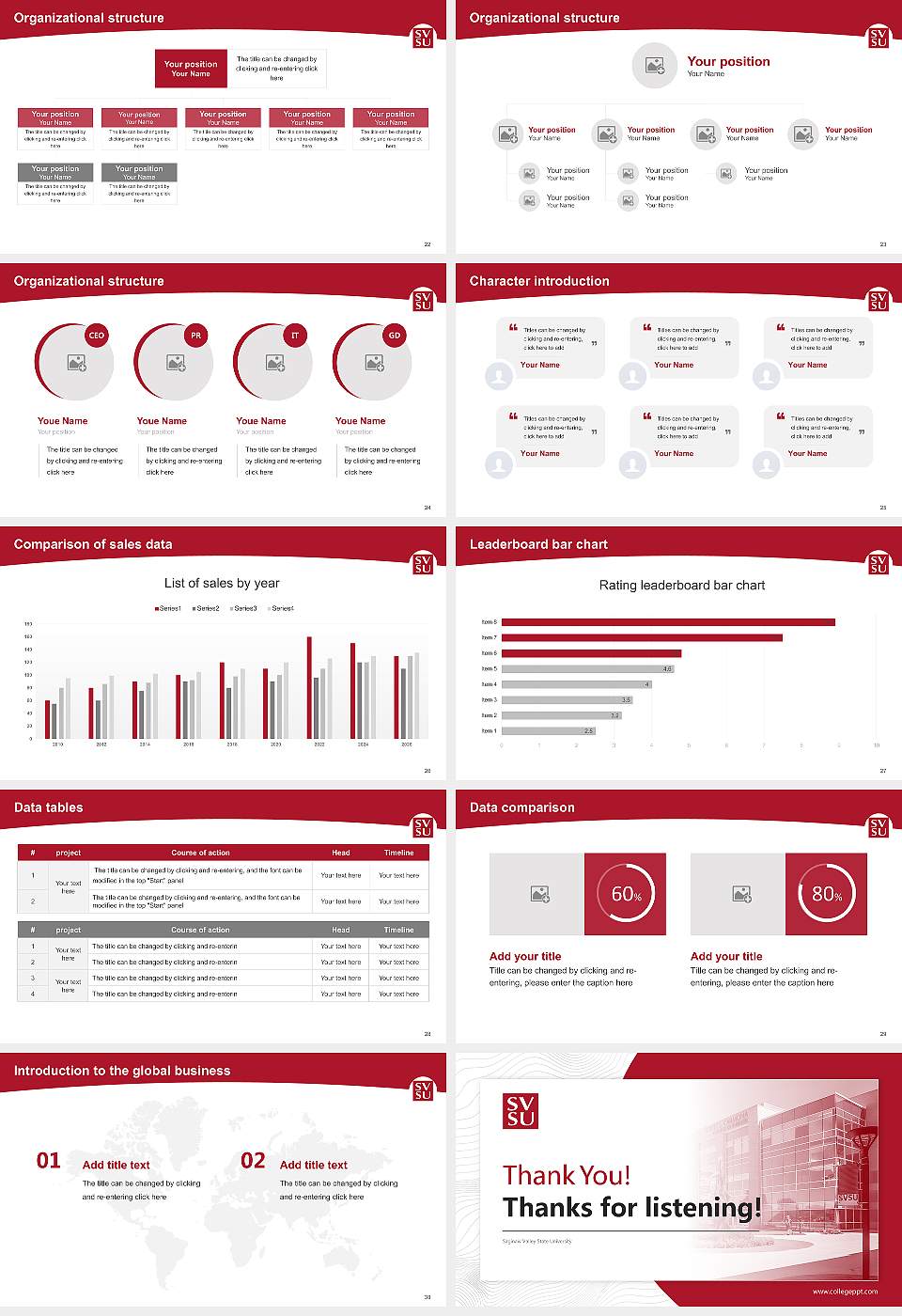 Saginaw Valley State University Academic Presentation/Research Findings Report PPT Template16:9 ratio PPT effect preview image4