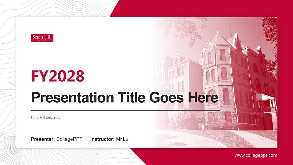 Seton Hill University Academic Presentation/Research Findings Report PPT Template16:9 ratio PPT effect preview image