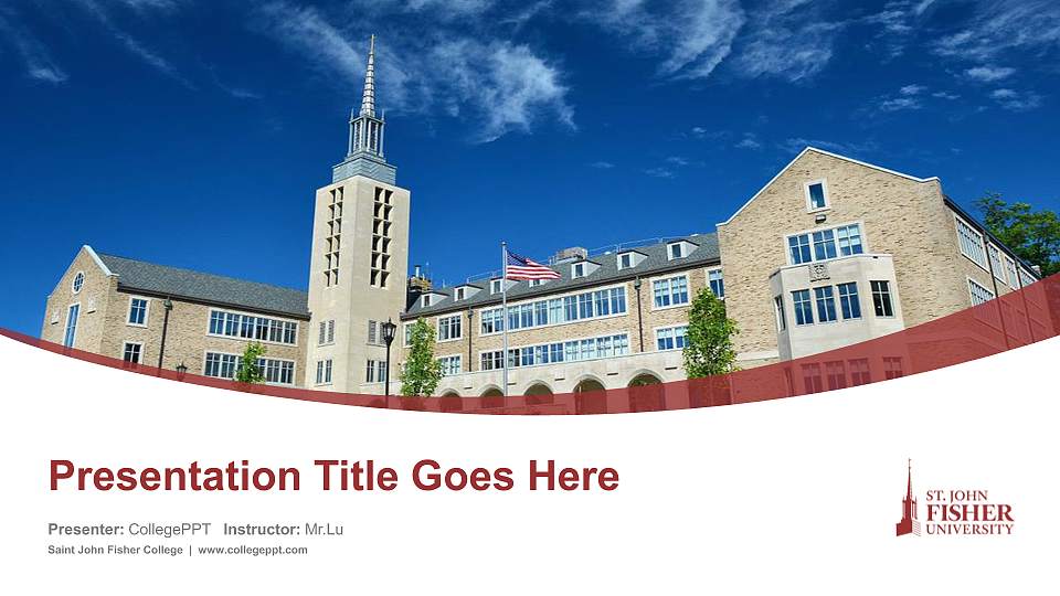 Saint John Fisher College Course/Courseware Creation PPT Template16:9 ratio PPT effect preview image