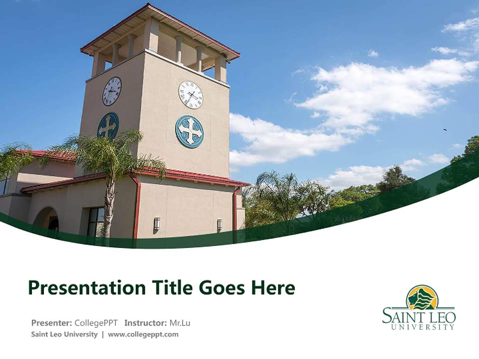 Saint Leo University Course/Courseware Creation PPT Template4:3 ratio PPT effect preview image5