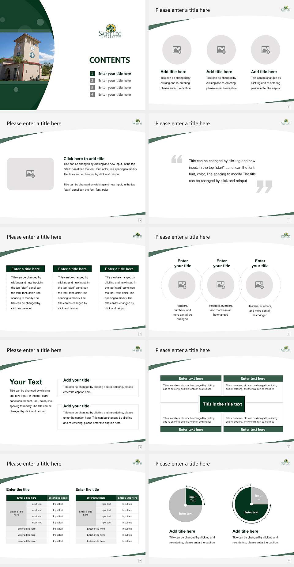 Saint Leo University Course/Courseware Creation PPT Template4:3 ratio PPT effect preview image2