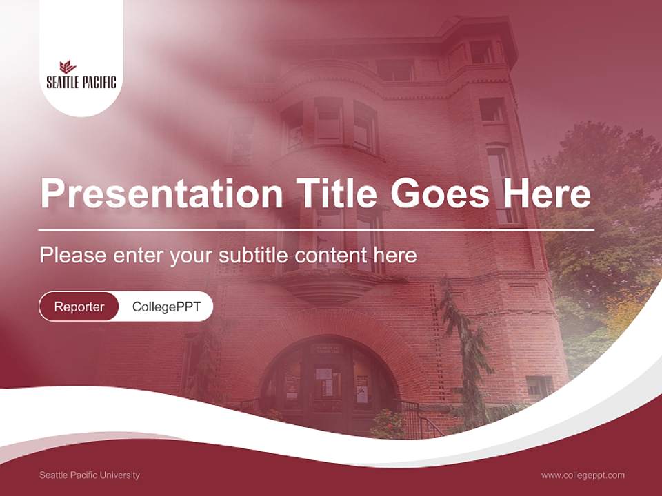 Seattle Pacific University Lecture Sharing and Networking Event PPT Template4:3 ratio PPT effect preview image4