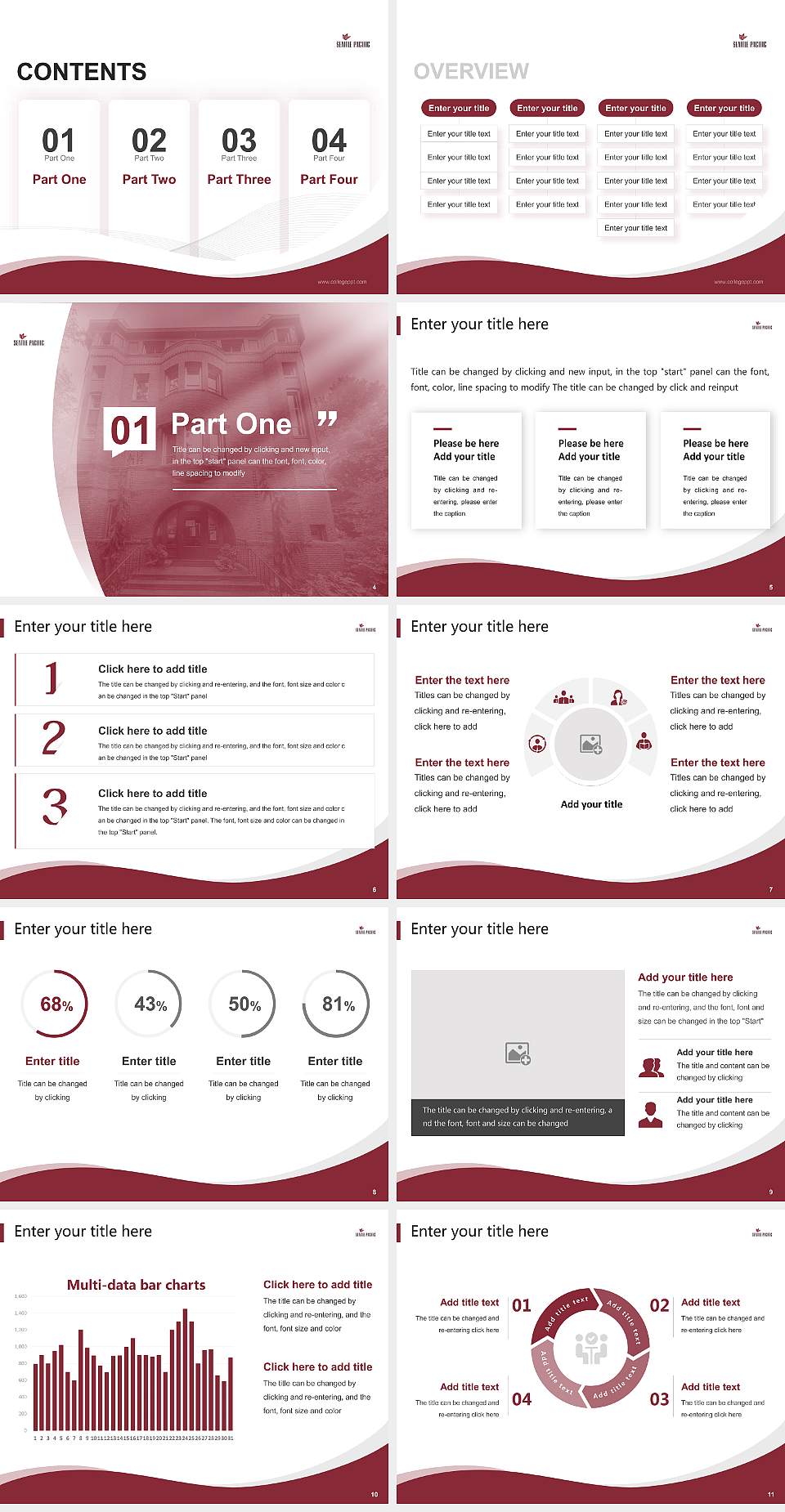Seattle Pacific University Lecture Sharing and Networking Event PPT Template4:3 ratio PPT effect preview image2