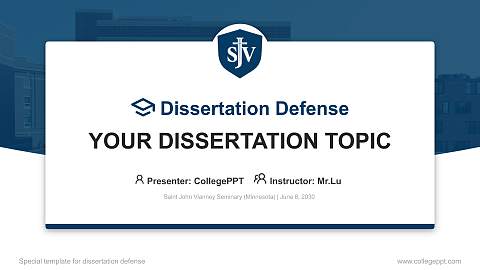 Saint John Vianney Seminary (Minnesota) Graduation Thesis Defense PPT Template