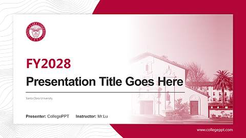 Santa Clara University Academic Presentation/Research Findings Report PPT Template