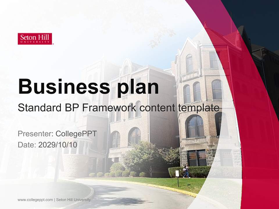 Seton Hill University Competition/Entrepreneurship Contest PPT Template4:3 ratio PPT effect preview image9