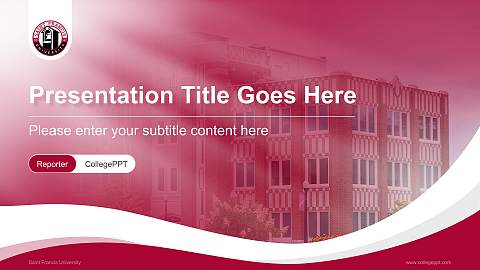 Saint Francis University Lecture Sharing and Networking Event PPT Template
