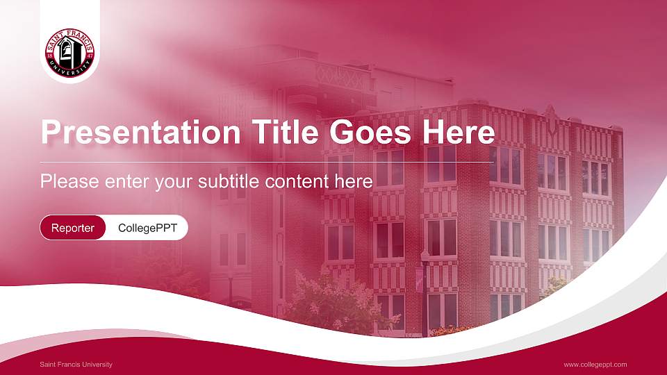 Saint Francis University Lecture Sharing and Networking Event PPT Template16:9 ratio PPT effect preview image