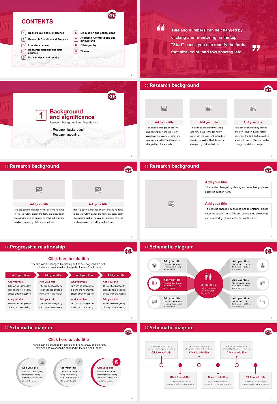 Saint Cloud State University Graduation Thesis Defense PPT Template16:9 ratio PPT effect preview image2